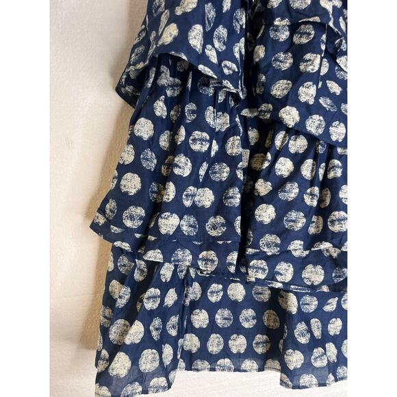 NWT Lane Bryant Blue White Polka Dot Tiered Elastic Waist Plus Skirt size 22/24 - Picture 3 of 8